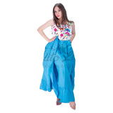 Mexican Folklorico Blue Solid Skirt - Cielito Lindo