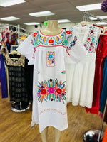 Puebla White Plus Size Dress