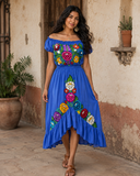 Alana Floral Embroidered Dress - Cielito Lindo