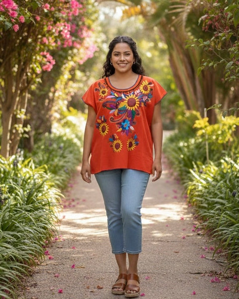 Erica Sunflower Mexican Top