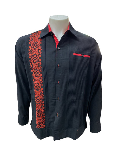 Men's Guayabera Morelos Black