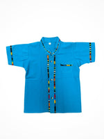 Boys Guayabera Coralillo Teal