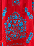 Puebla Red and Blue Mini Dress
