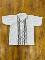 Mayans Guayabera for Boys White