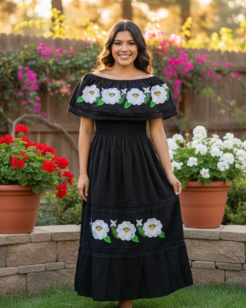 Off the Shoulder Victoria Dress Black
