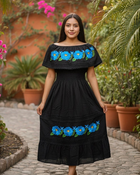 Off the Shoulder Victoria Dress Black