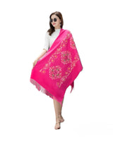 Pashmina Silk Shawl with Sequin Embroidery