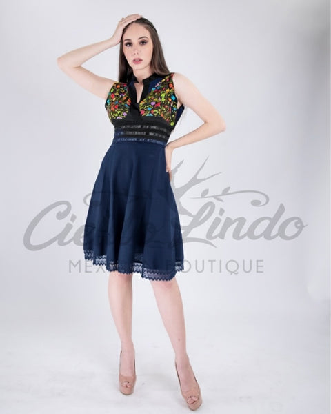 Karen Mexican Navy Dress