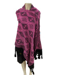 Mexican Maxi Scarf & Shawl Pink