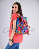 Floral Embroidered Backpack