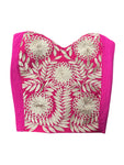 Mexican Hot Pink & Gold Corset Top