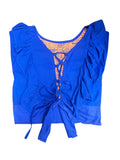 Jalapa Embroidered Crop Top Royal Blue