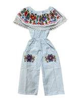 Mexican Girl White Jumpsuit