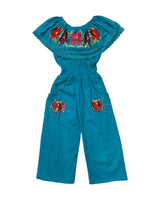 Mexican Girl Teal Jumpsuit