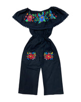 Mexican Girl Black Jumpsuit