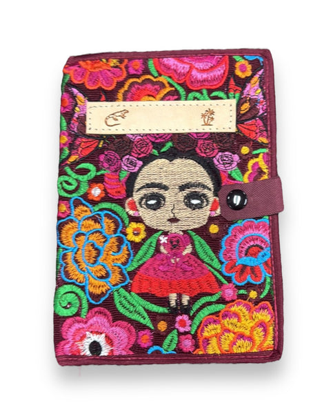 Frida Embroidered Notebook Cover