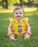 Guadalupe Ruffled Embroidered Onesie