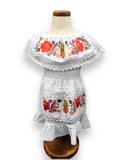 Virgen Guadalupe Off the Shoulder Embroidered Dress