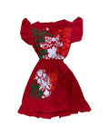 Primavera Girls Embroidered Dress Tricolor