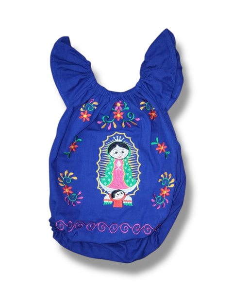 Guadalupe Ruffled Embroidered Onesie