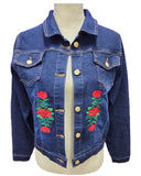 Denim Guadalupe Embroidered Jacket