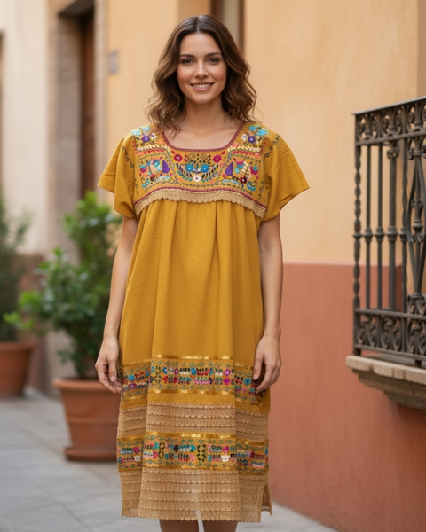 Maxi Dress Karla Mustard