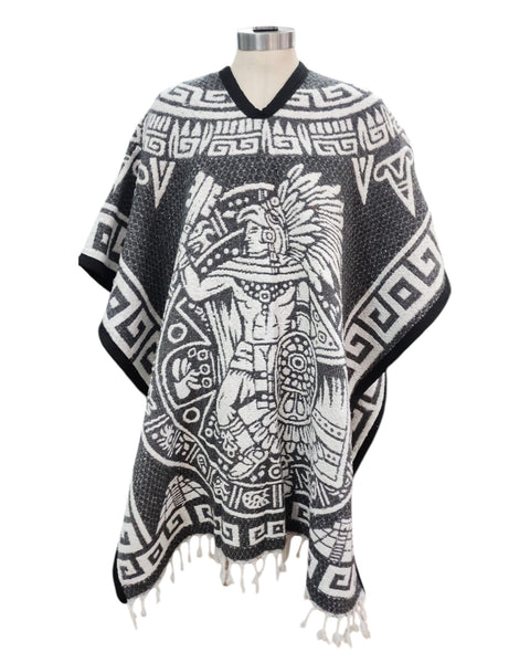 Mexican Poncho Aztec Warrior