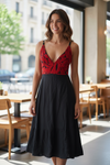 Aurora Dress Black Red