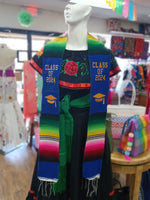 Mexican Serape Embroidered Graduation Stole Class of 2024 Grad Hat