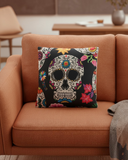 Sugar Skull Heart Day Of The Dead Pillow Cover