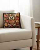 Owl Embroidered Pillow Cover
