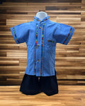 Boys Guayabera Coralillo Sky Blue