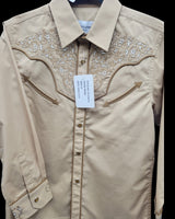 Texas Cowboy Khaki Ivory Shirt