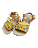 Mexican Girl Sunflower Leather Sandals