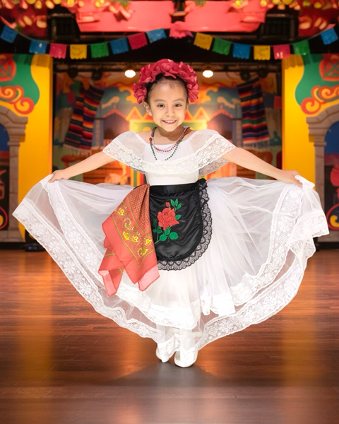 Veracruz Folklorico Dress for Young Girls