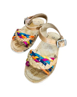 Mexican Girl Rainbow Leather Sandals