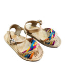 Mexican Girl Rainbow Leather Sandals