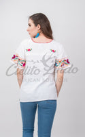 San Miguel Luxury Fine Blouse Orange