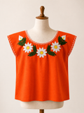 Zinacantan Hand Embroidered Blusitas for Girls