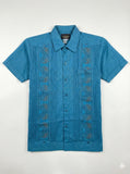 Men’s Blue Linen Guayabera Laguna
