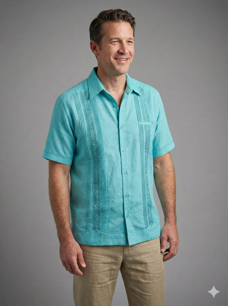 Men’s Linen Guayabera Caribe