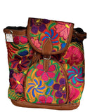 Floral Embroidered Backpack