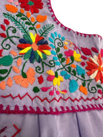 Flora Embroidered Sleeveless Blouse Lilac