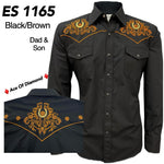 Texas Cowboy Black Brown Shirt