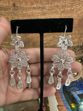 Filigree Oaxacan Earrings Silver Flower
