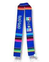 Mexican and US flags Serape Graduation Stole 2025