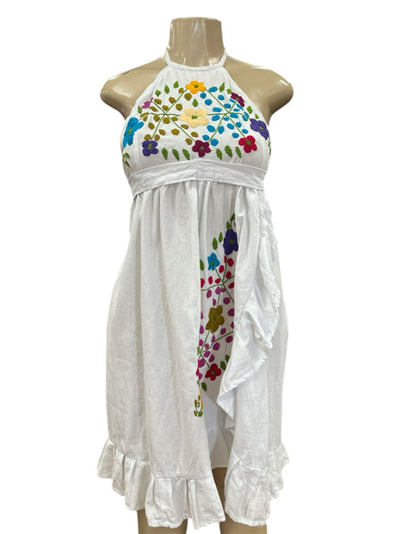 Artemisa Halter Dress White