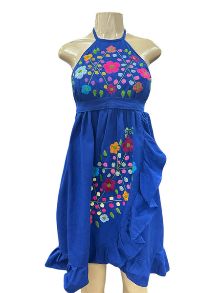 Artemisa Halter Dress Blue