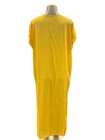 Mexican Huipil Kaftan Dress Yellow