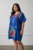 Puebla Royal Blue Mini Dress